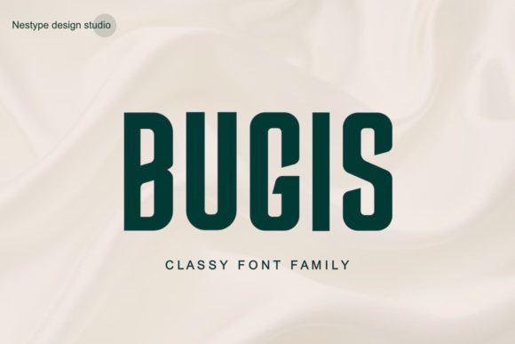 Bugis Display Font for Editorial Design