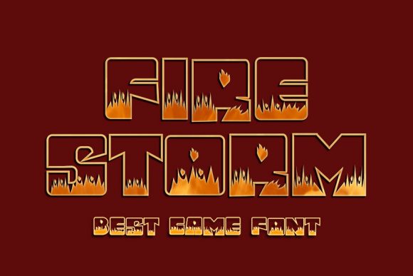 Fire Storm: A Bold Display Font for Creative Branding