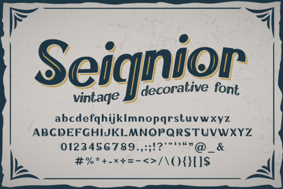 Seignior: A Vintage Display Font for Bold Brand Campaigns